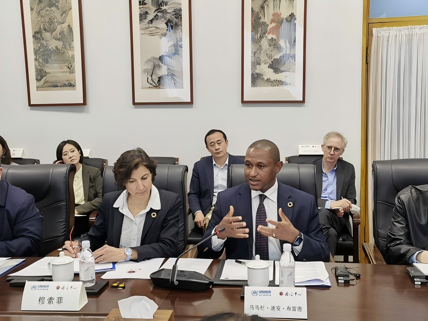 联合国难民署代表团出席座谈会